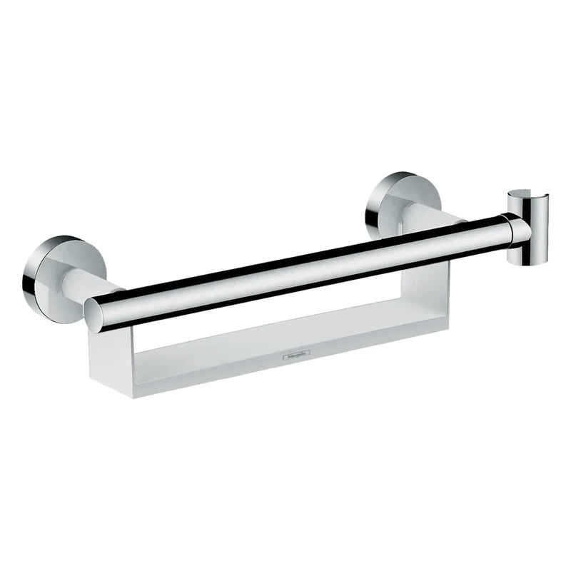hansgrohe Unica Grab Bar Comfort, shelf, shower holder, white/chrome