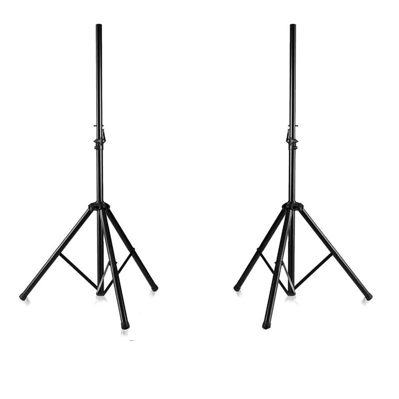 Pyle, 2 Speaker Stand Floor Pair – Dual Universal Pa Dj Floor Tripod Stands, Adjustable Height – Heavy Duty & Lightweight, Portable w/Case, Stable