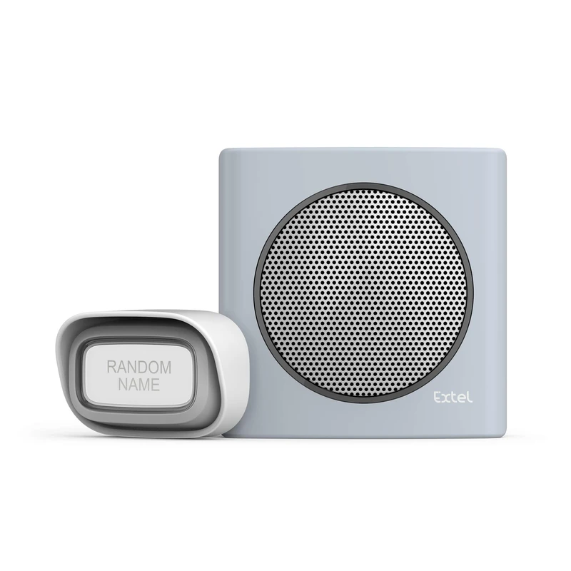 EXTEL 081740 Wireless Doorbell, Grey/Blue, 200 m