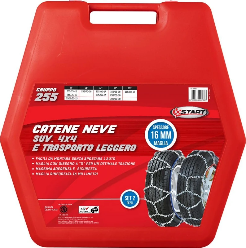 START 16 MM. suv-tl Snow Chains GR.255 â€“ Car Snow Chains