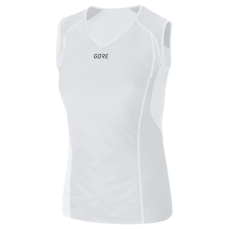 GOREWEAR M WINDSTOPPER Base Layer Sleeveless Shirt Womens, Light Grey / White, 42