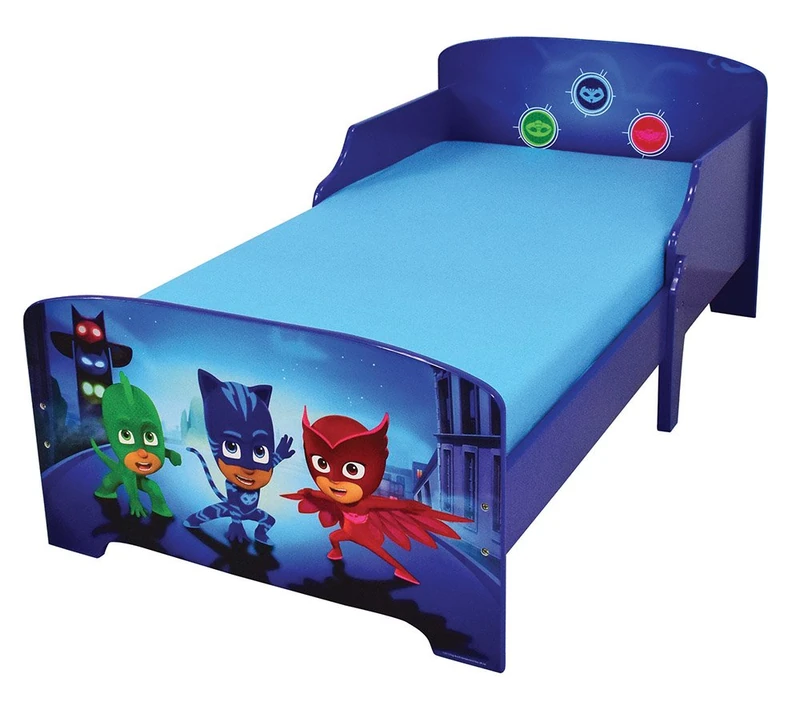 Fun House 712868 PYJAMASQUES Children's Bed 140 x 70 cm with Slatted Base Without Mattress, Engineered Wood, Map(Language_tag-> En_en), 144 x 77 x 59 cm - Image 1
