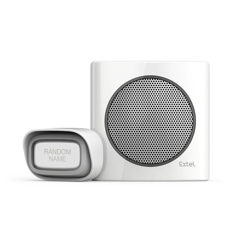 EXTEL 081738 Wireless Doorbell, White, 200 m