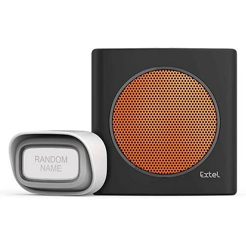 EXTEL 081741 Wireless Doorbell, Orange/Black, 200 m - Image 1