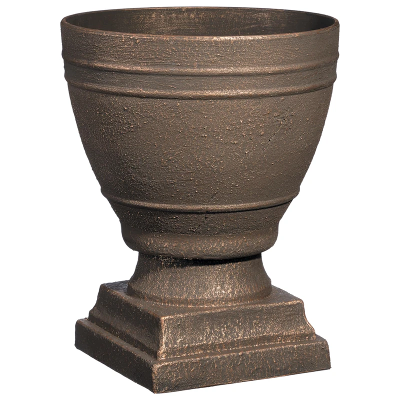 GARDENGOODZ Classic Home and Garden Spartan Urn, Oil Rubbed Bronze, 14.75" Height X 12" Diameter, Medium
