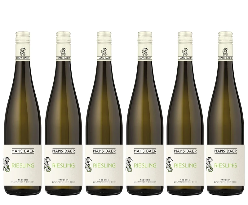Hans Baer - Riesling Dry White Wine, Case of 6 - France (6 x 0.75 L)