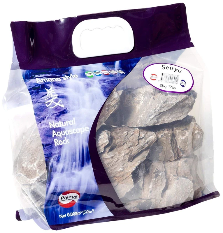 Pisces Aqua Natural Aquascaping Rock, Seiryu Stone, 15lb - Image 1