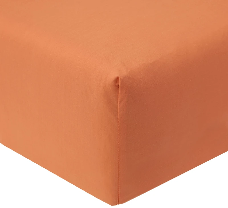 Garnier-Thiebaut 29572 Lana Paprika Cotton Fitted Sheet Duo 160 x 200 cm