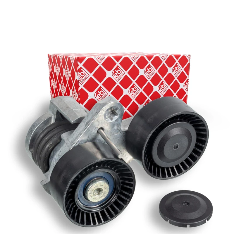febi bilstein 48742 Tensioner Assembly for auxiliary belt, with screw, pack of one