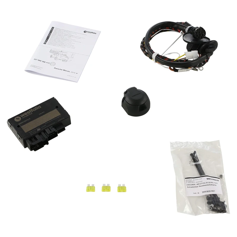 WESTFALIA Automotive 327068300113 wiring kit 13-pin and vehicle-specific for Porsche Macan (from year of manufacture 04/2014).