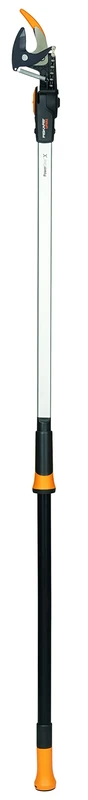 Fiskars PowerGear X Tree Pruner UPX82, Non-stick Coated, Steel Blade/Aluminium Handle, Length 1.6 m, Black/Orange, 1023625