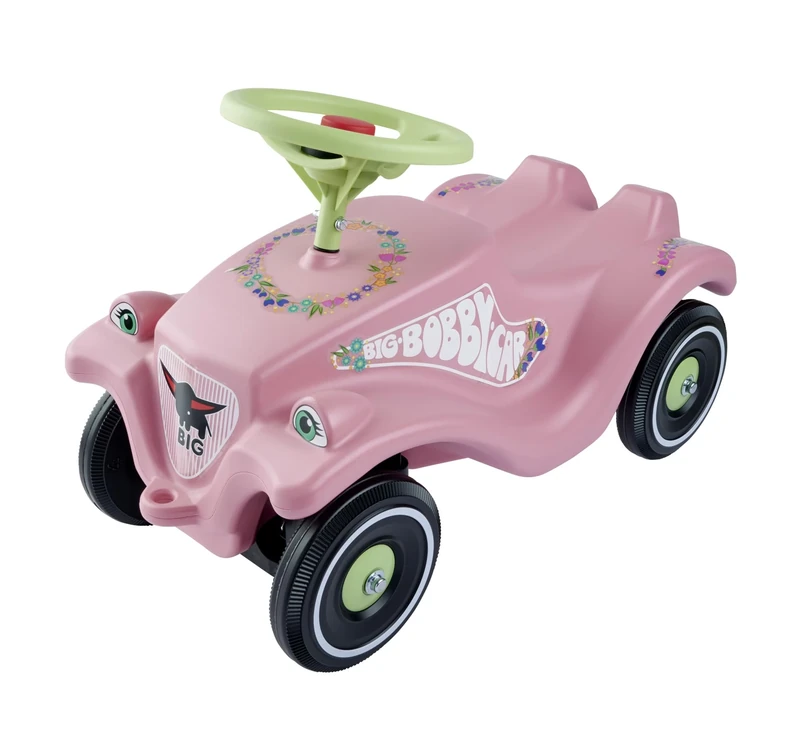BIG Spielwarenfabrik 800056110 Bobby-Car-Classic Flower Children's Vehicle, Pink