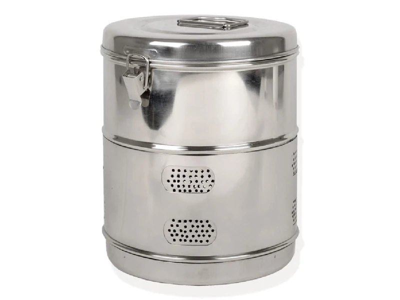 Gima 26677 Drum for Sterilization in steel, 190 mm Diameter, 240 mm Height - Image 1