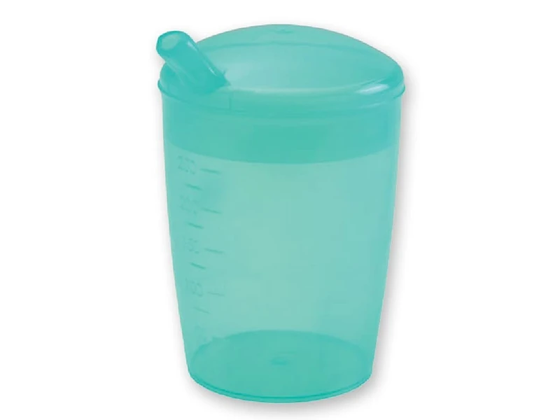 Gima - Drinking Glass with Separate Lid and Spout, for Elderly and Disabled Persons, Autoclavable, Graduated 25 ml, Capacity 250 ml, Pack of 210 pcs. - Image 1
