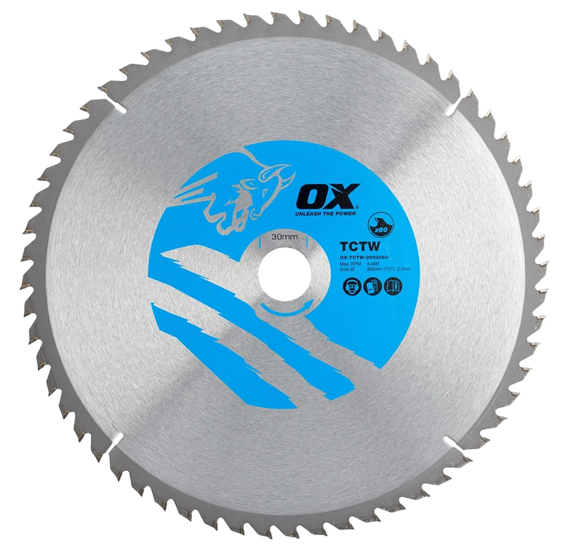 OX Wood Cutting Circular Saw Blade 300/30mm, 60 Teeth ATB