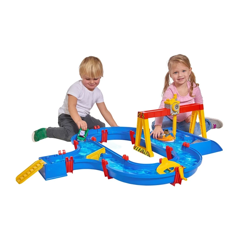AquaPlay - Container Port - Water Circuit - Children's Outdoor Game - 1 Boat + 1 Car + 1 Crane - 8700001532