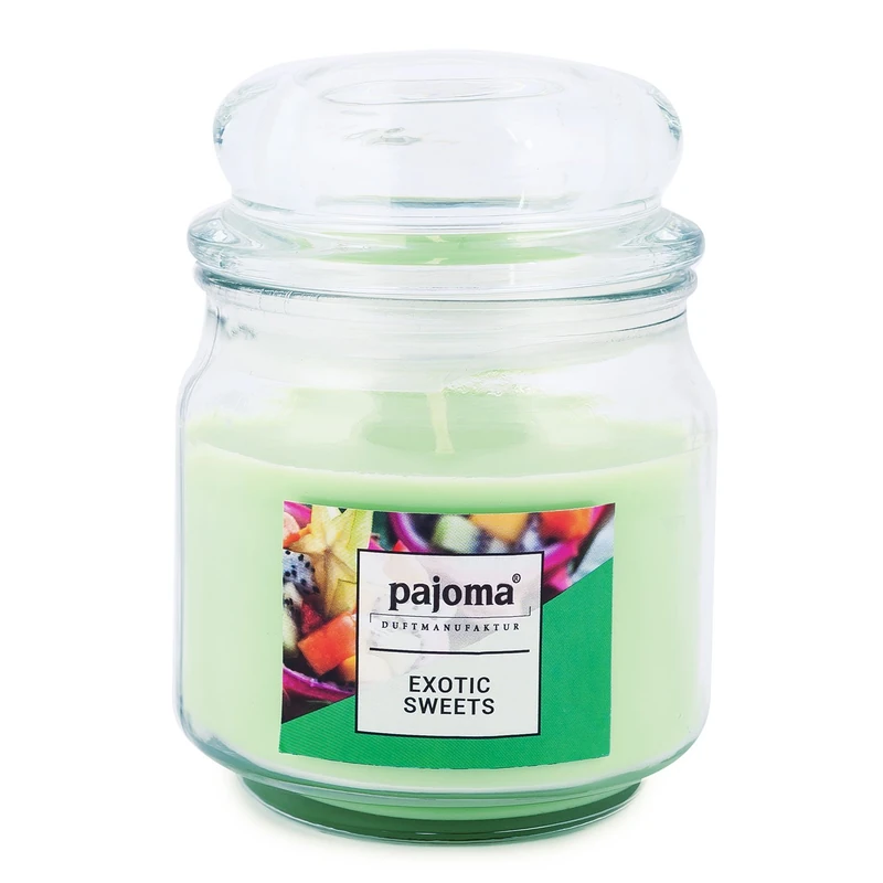 Pajoma Scented Candle Exotic Sweets Sweet Edition in Candy Jar, 248 g, Premium Candle to Close, for Approx. 55 Hours