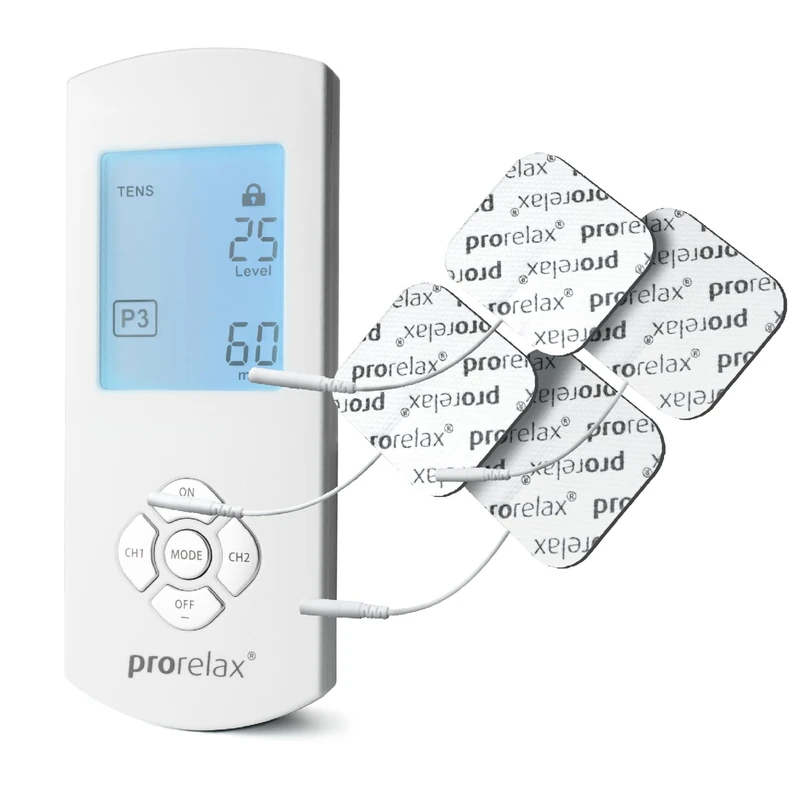 prorelax TENS/EMS Duo Comfort | Electrostimulation device | 2 therapies with one device | Natural therapy against chronic pain and for muscle building | With large, illuminated display