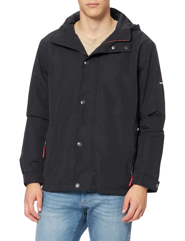 Bermudes Men's Veste Hamilton Raincoat Not Applicable, Blue (Navy 204), Large