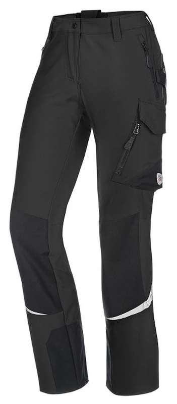 BP 2214-840-8653 Bib&Brace, Stretch Braces With Clip Fastenings, 320,00 G/M², Warning Yellow/Dark Grey, Size 33L