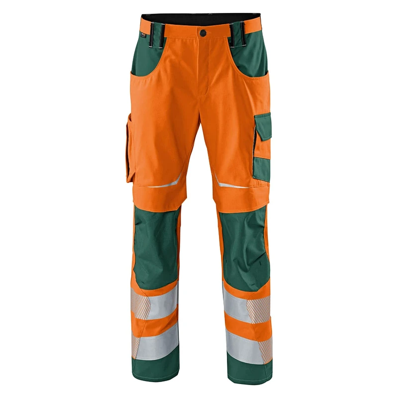 Kubler 22078340-3765-94 "Reflectiq" PPE 2 High-Vis Trousers, Orange and Moss Green, Size 94
