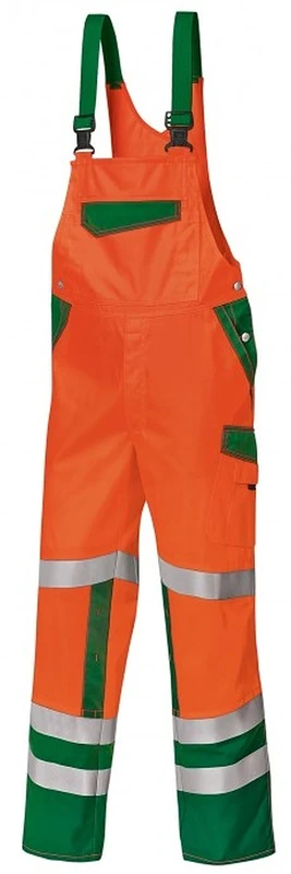 BP 1804-720-13 Bib & Brace, Stretch Braces With Clip Fastenings, 305,00 G/M², Reinforced Cotton, Royal Blue, Size 33S