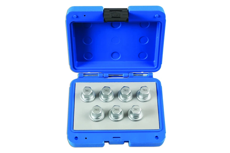 Laser 6860 Locking Wheel Nut Key Set 7pc - for Vauxhall, Opel