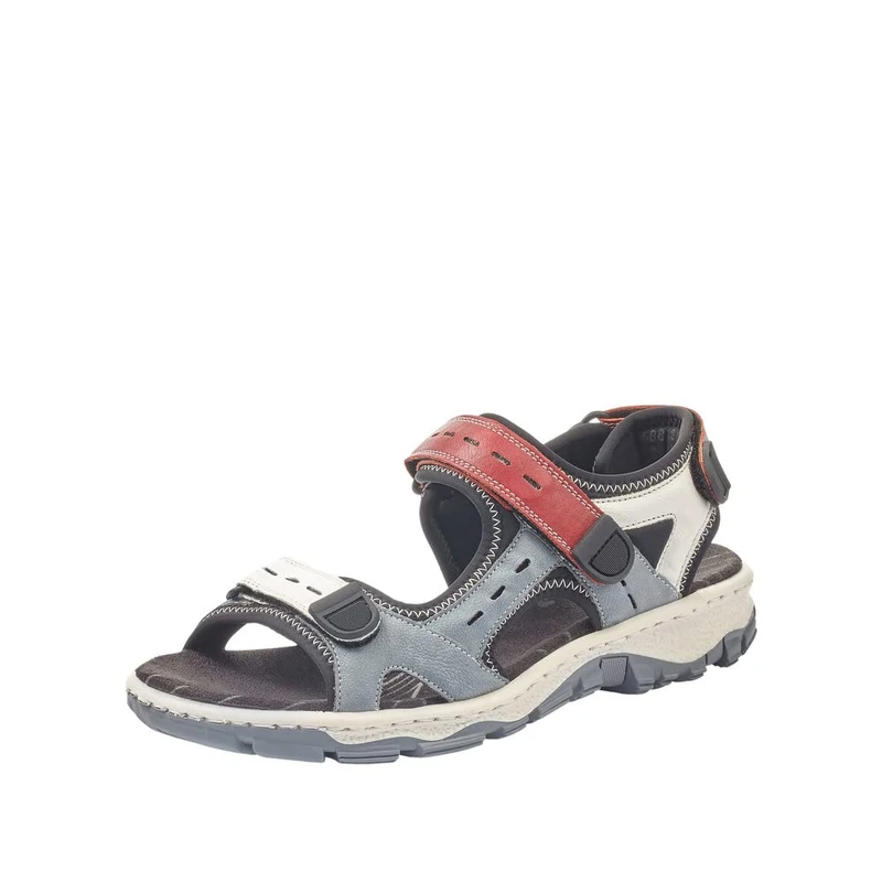Rieker 68872, Women’s Closed Toe Sandals, Multicolour (Adria/Bianco/rosso/schwarz), UK (36 EU)