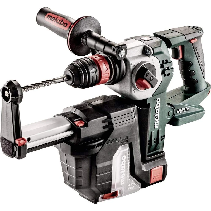 Metabo 600211900 KHA 18 LTX BL 24 Quick + ISA 18 LTX 24 18V SDS Hammer Drill with Dust Extractor - Body Only