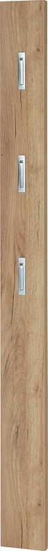 Germania Coat Rack Panel 3348, with fold-out coat hooks, in Navarra-oak repro, 15 x 170 x 4 cm (WxHxD) 3348-243