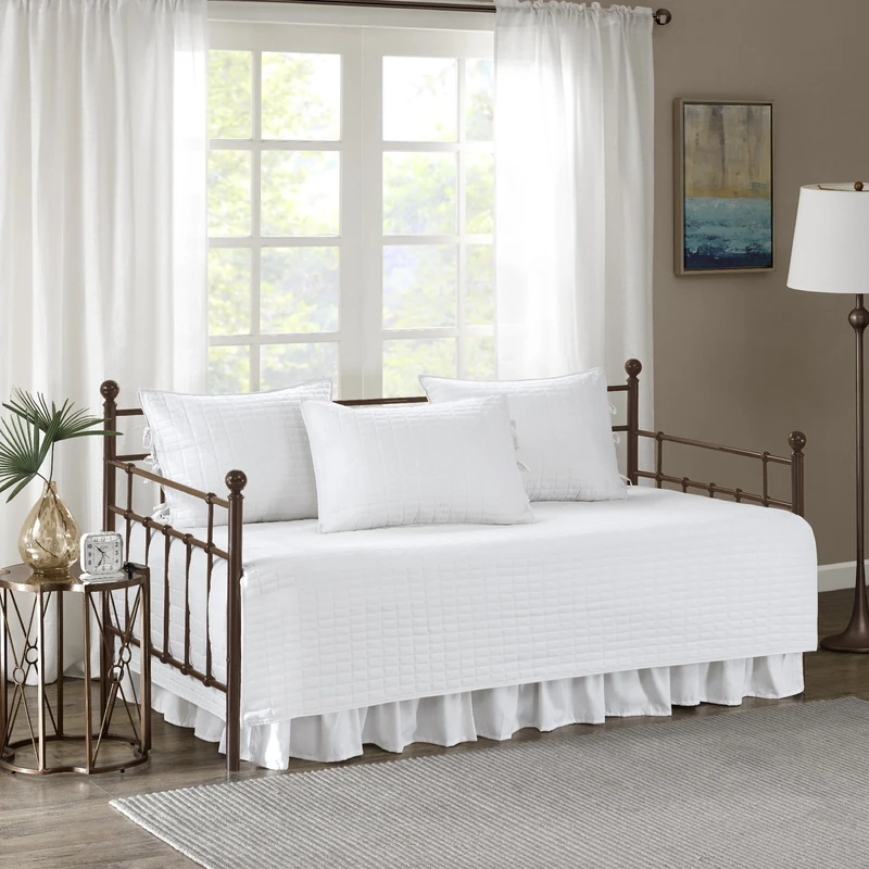 Comfort Spaces Daybed Set, Polyester, White, (75"x39")