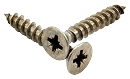 Stainless Steel Screws for Crafts, DIY, Construction, and Countersunk Magnets - 11mm dia head x 5.5mm dia thread x 38mm long - Pack of 200 - Image 1