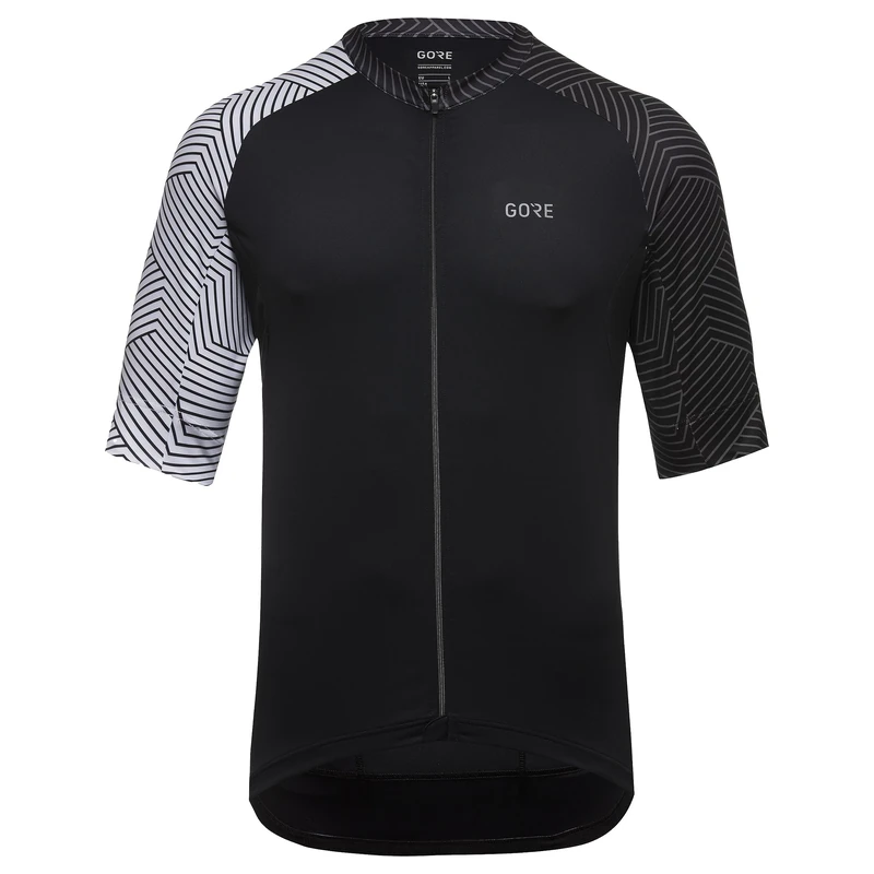 GORE WEAR Mens C5 JERSEYS, Black/White, M EU
