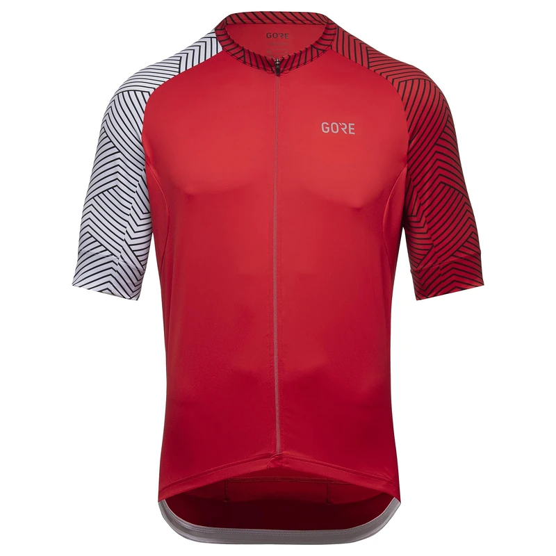GORE WEAR Mens C5 JERSEYS, Red/White, XXL EU