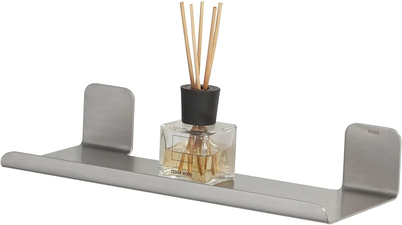 Tiger Colar Bathroom shelf 30 cm Brushed stainless steel