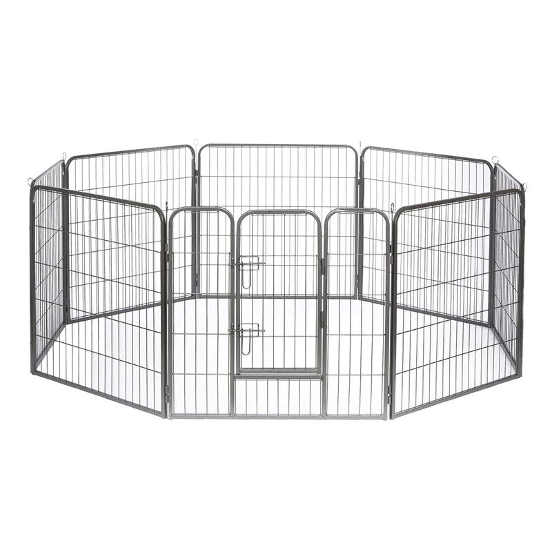 lionto by dibea Outdoor Enclosure Puppies Grid Free Run Small Animals (M) 80 x 80 cm