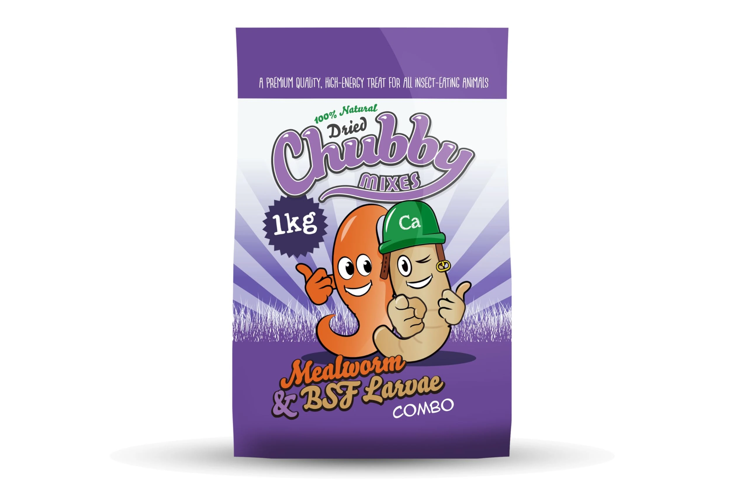 Chubby Mealworms Dried Mealworms and Calci Worm Mix (1kg), Dried Mealworm & Calci Worm, Calciworms Treats More Calcium than Meal Worm For Wild Birds, Protein Rich for Birds, Reptiles