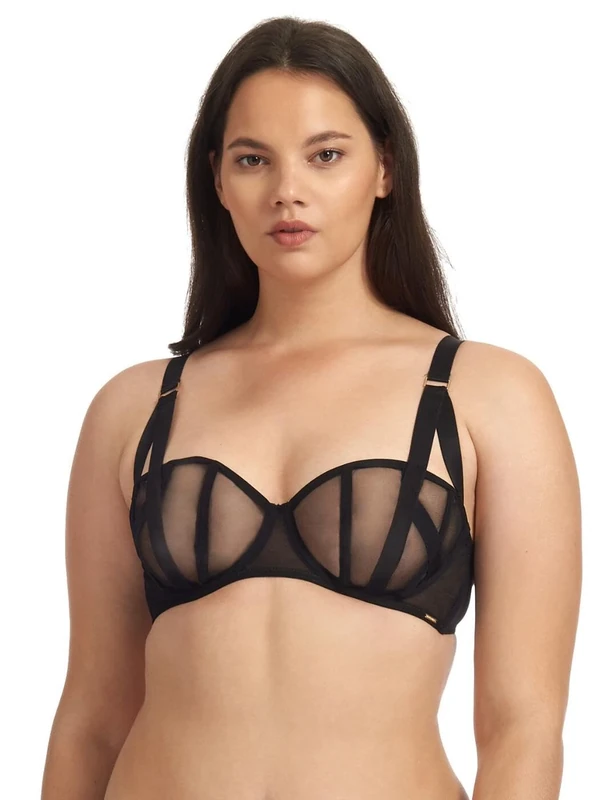 Bluebella Karolina Black Underwired Balcony Bra - 36D