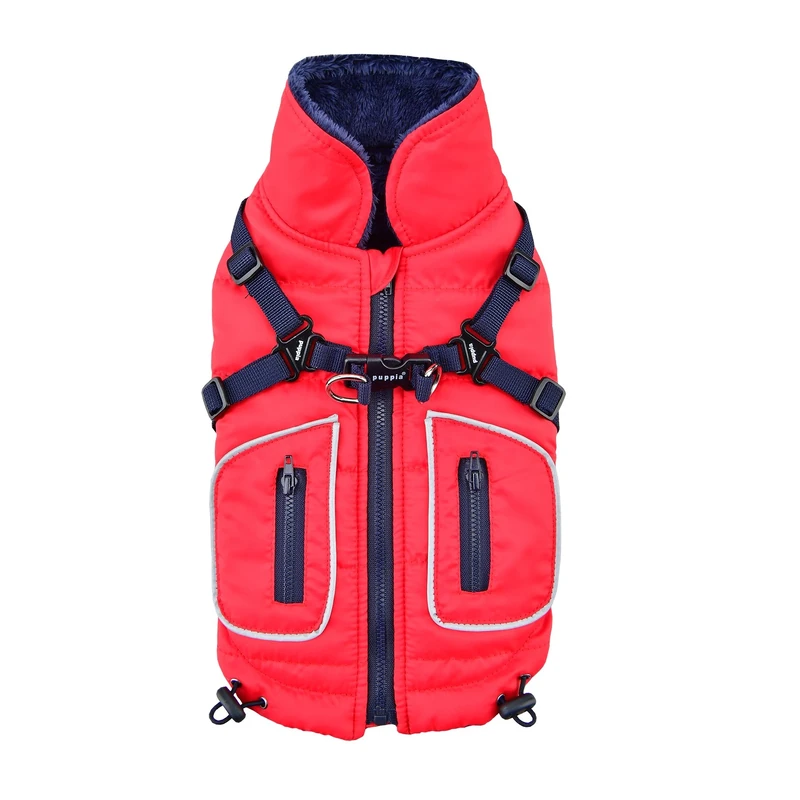 Puppia Pioneer Pet Coat, XX-Large, Red