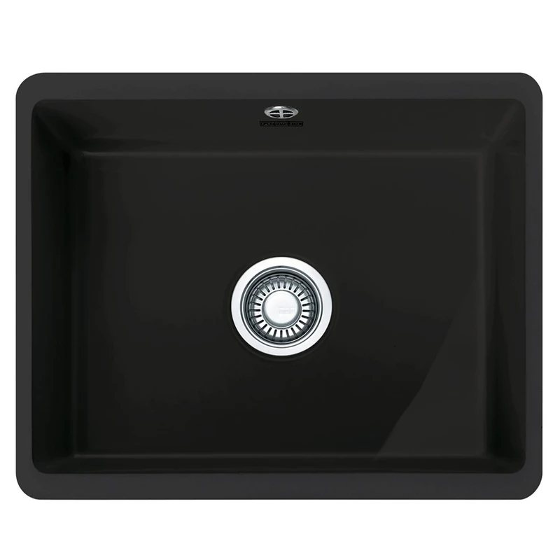 Franke 126.0442.605 Kitchen Sink Made of Ceramic (Fraceram) with a Single Bowl Kubus KBK 110-50-black matt-126.0442, Graphitegray, 545 x 445 Month