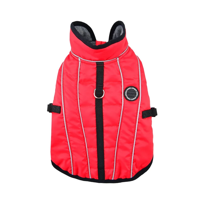 Puppia PLRD-VT9344 Expedition Winter Coat, M, Red