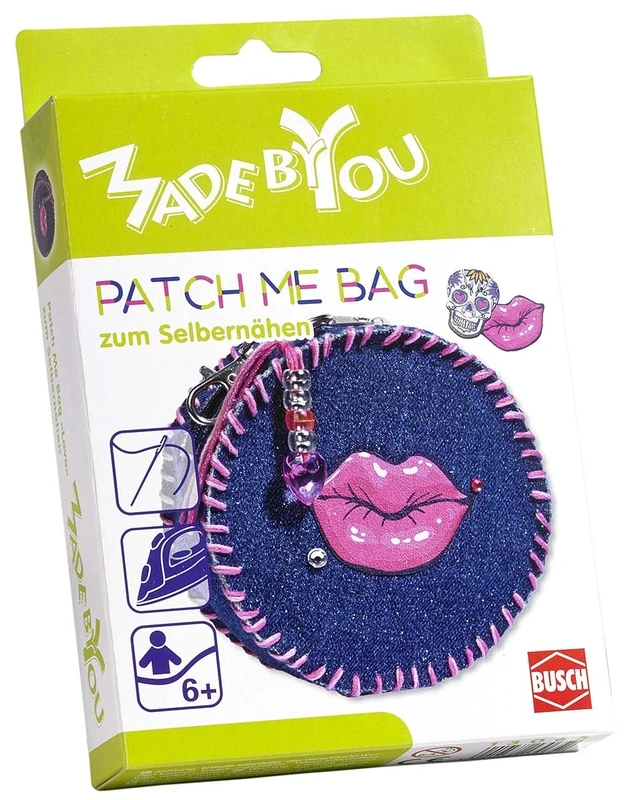 Busch Made by You 13065 Patch Me Bag Love Childrens Craft Kit - Image 1