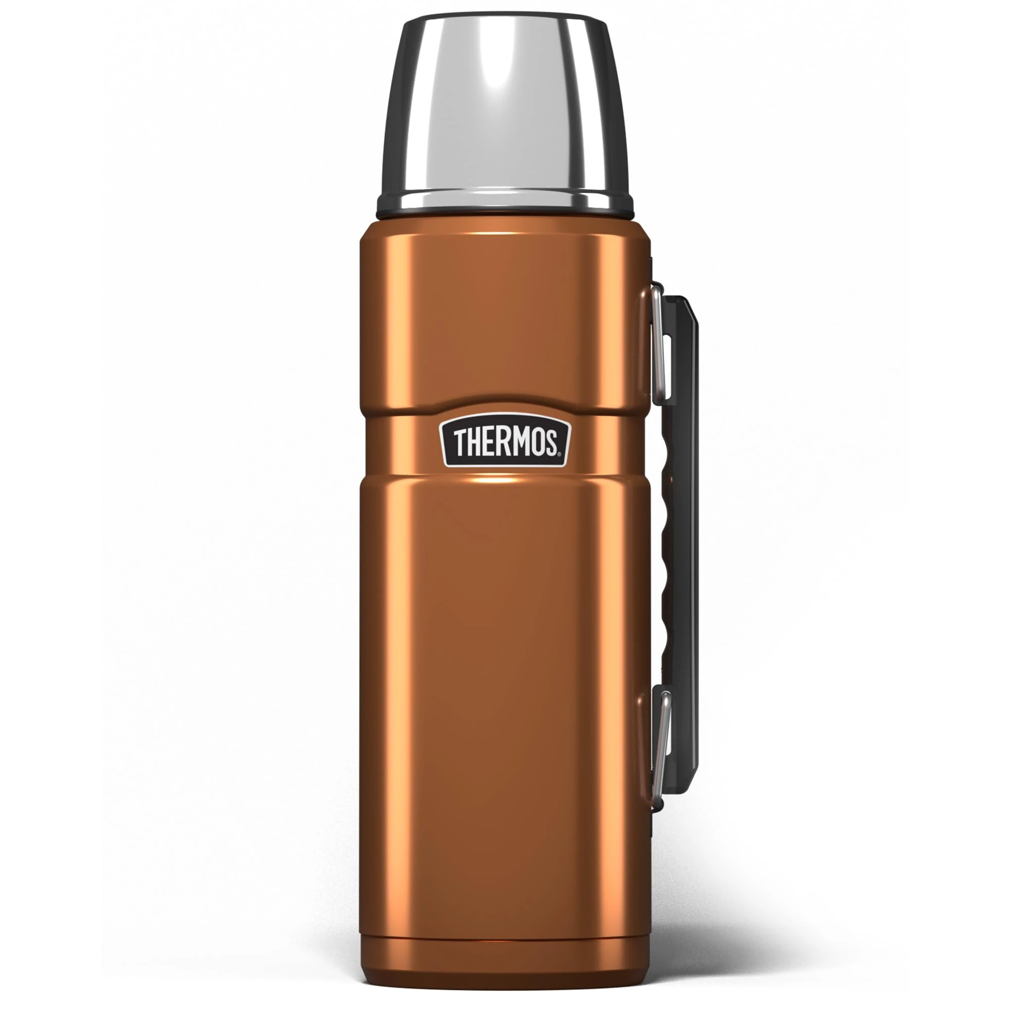 Thermos - Stainless King Copper Travel Flask (1.2L) - Premium Leak Proof Insulated Tea & Coffee Flask for Hot & Cold Drinks, Built-in Cup, Twist-Pour Stopper, BPA-Free, Durable Steel