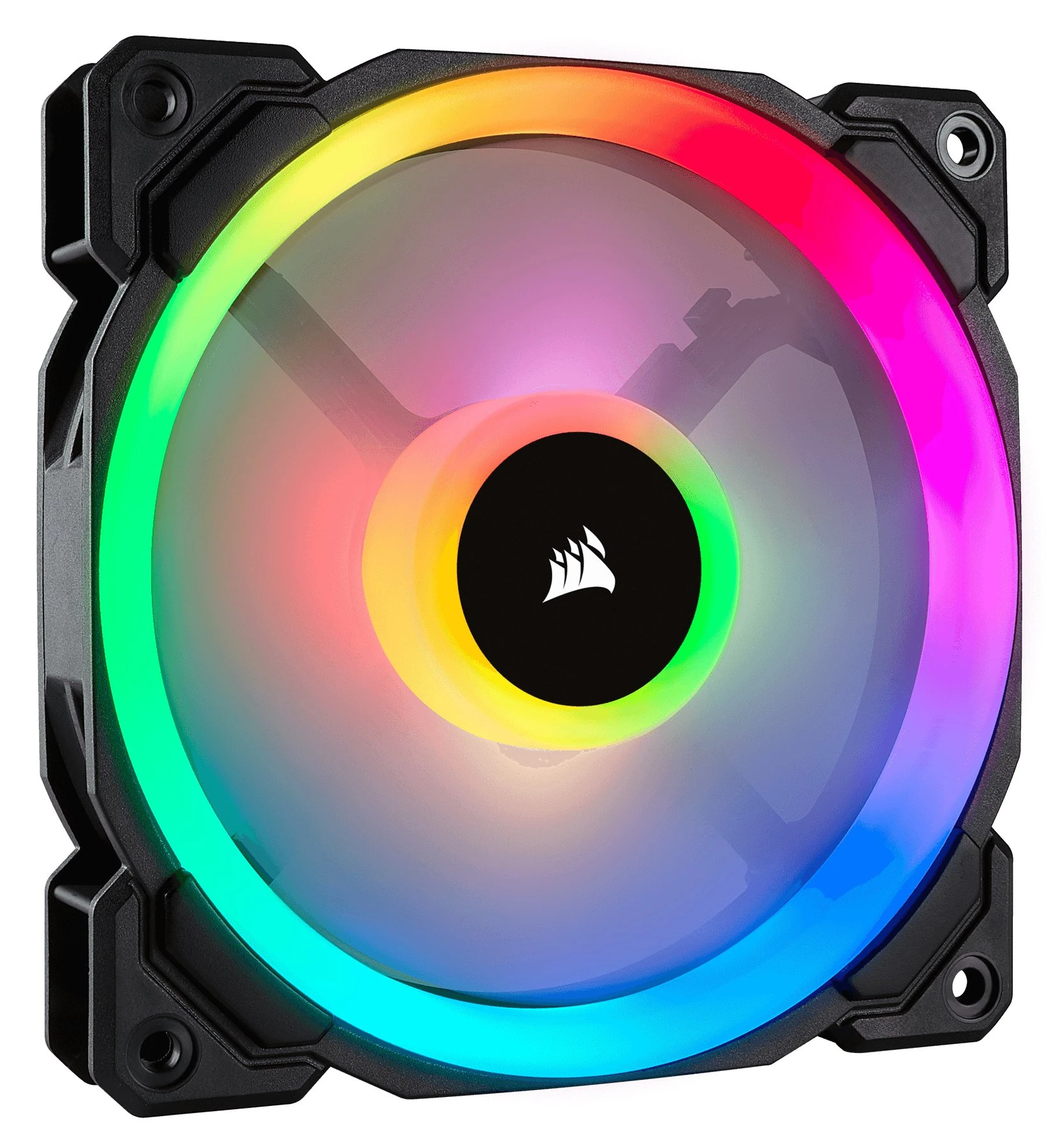 Corsair LL120 RGB 120mm Dual Light Loop PWM RGB Fan - Single Fan - Black
