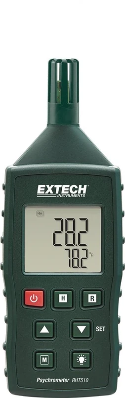 Extech RHT510 Hygro-Thermometer Psychrometer, Green
