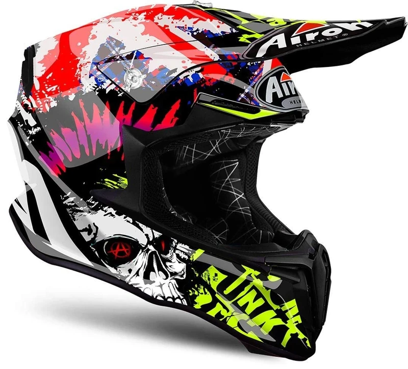 Airoh Black Twist Crazy MX Helmet