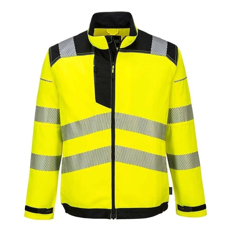 Portwest Unisex Vision Hi-Vis Work Jacket, Yellow Black, S