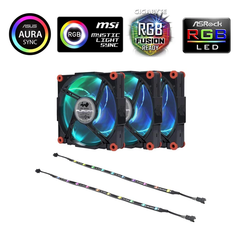 IN WIN Aurora Black/Red - Image 1