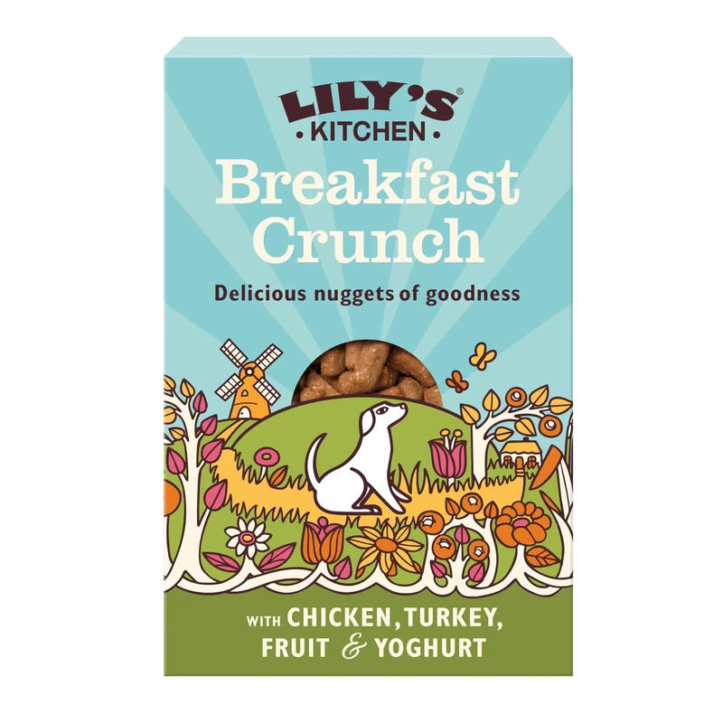 Lily's Kitchen Natural Adult Dry Dog Food - Breakfast Crunch Chicken, Turkey & Yoghurt - Complete Meal Recipes (6 Boxes x 800g)