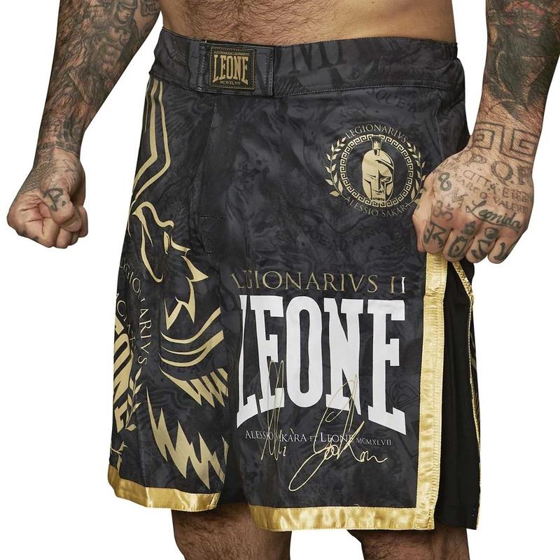 LEONE 1947, Legionarivs II MMA Shorts, Unisex Adult, Black, XXL, AB790